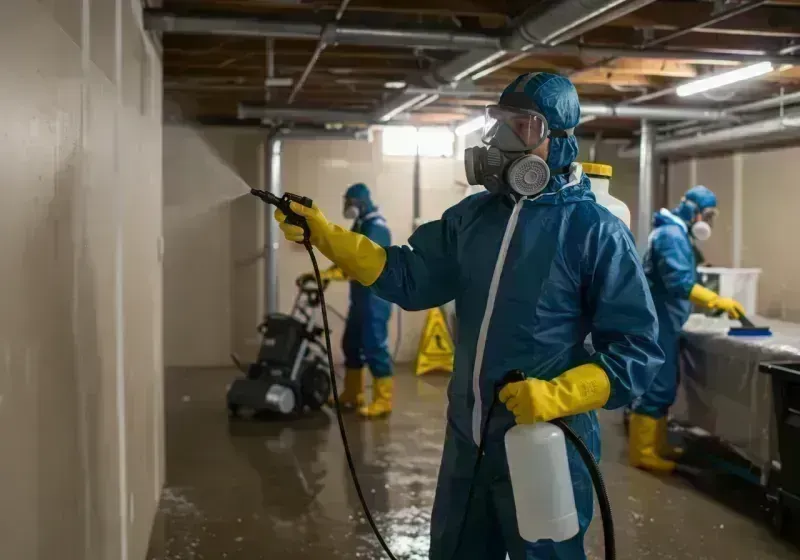 Basement Sanitization and Antimicrobial Treatment process in Fort Lee, NJ